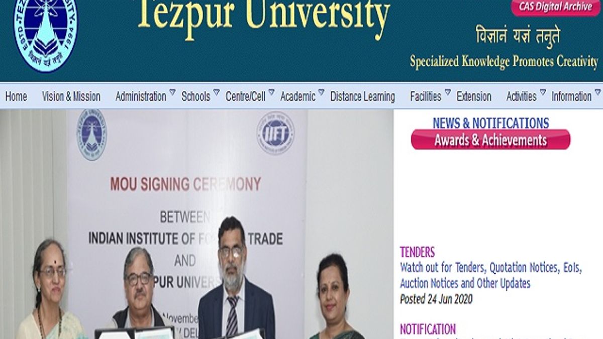 तेजपुर विश्वविद्यालय भर्ती 2020: 96 टेक्निकल ऑफिसर पदों की वेकेंसी के लिए ऑनलाइन आवेदन करें